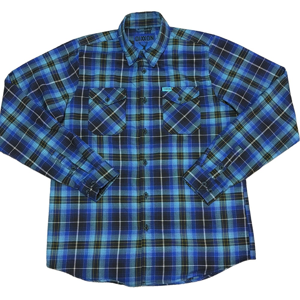 Dixxon Flannel Large Tall 'Northern Dawn ' Men's Long Sleeve Plaid Button Up